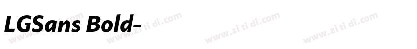 LGSans Bold字体转换